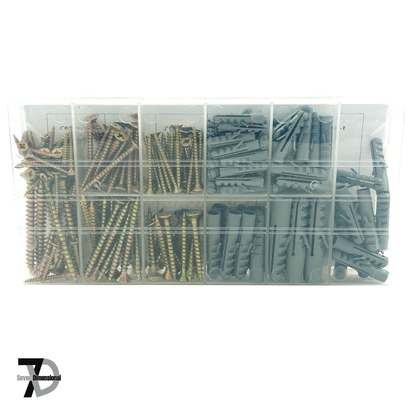 Wood Screw Anchor Assortment 206 PCS