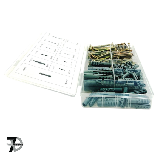 Wood Screw Anchor Assortment 206 PCS